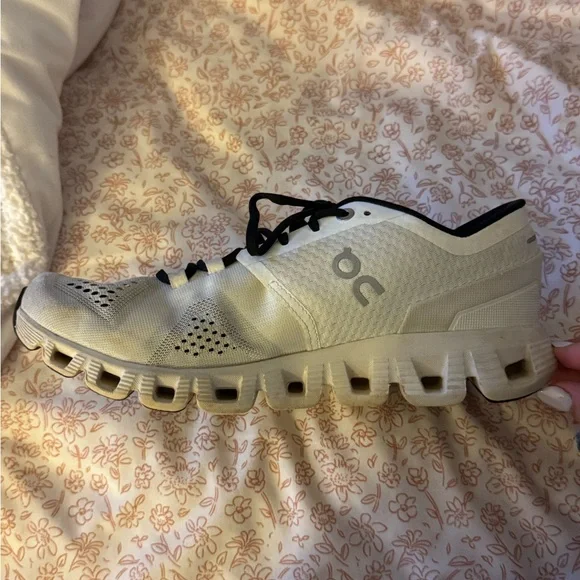 On Cloud Running White and Black CloudTec tennis shoes - Picture 3 of 5